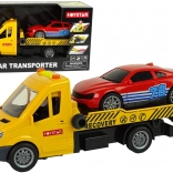 Abschleppwagen mit Rampe und Sportauto mit Licht und Sound