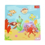 Wooden Puzzle Underwater Animals, 5 Pieces