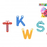 Houten magnetisch alfabet