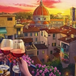 Ravensburger puzzel Gezellige plekken: terras in Florence XXL 500 stukjes