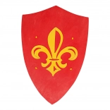 Children's wooden shield FAUNA ANJOU – red, 36 × 25 cm