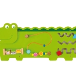 Houten wandmontage sensorische krokodil-activiteitentafel Viga, FSC, Montessori