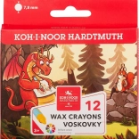 school wax crayons KOH-I-NOOR 12 pcs
