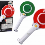 Raquette de police pour enfant, double face avec lumières STOP/GO