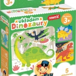 Je montre des puzzles de dinosaures