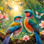 Puzzel Groet van de nieuwe dag 500 stukjes