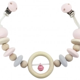Hess hanging toy for stroller with a pink bell