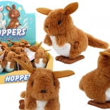 Wind-up jumping plush kangaroo, brown