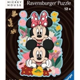 Ravensburger puzzle en bois en forme Mickey et Minnie 300 pièces