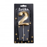 Party Candle Number 2 - Gold