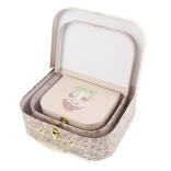 Set of Three Cardboard Suitcases with Fawn Ella – Dreamy Flowers