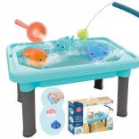 Woopie speeltafel 3-in-1 met water, zandbak en vissen 6 stuks