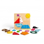 BIGJIGS TOYS jeu de laçage en bois – formes géométriques