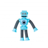 Wind-up telescopic robot with suction cups