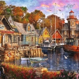 Puzzle TREFL Premium Plus tea time – port au bord de la mer (1000 pièces)