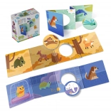 Set van 3 interactieve harmonicaleporello’s Diertjes KukiKuk