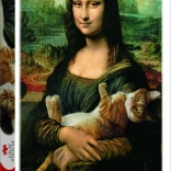 Puzzel Mona Lisa en kat Mruczek