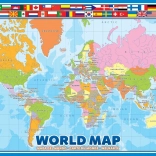 EUROGRAPHICS Puzzel Wereldkaart 100 stukjes