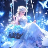 Diamantmalerei Elsa auf der Schaukel