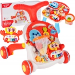 loopwagen en duwspeeltafel 2-in-1, rood