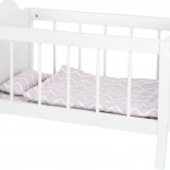 SMALL FOOT wooden doll bed with bedding