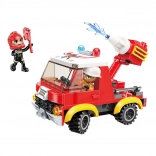 QMAN Mine City Light Fire Truck Building Set