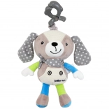 Babyknuffel met muziekdoosje en clip BABY MIX – hondje, beige