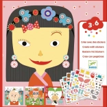 Djeco sticker set gezichten