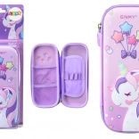 Etui met eenhoorn 3D roze 23 × 10 × 5 cm