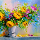 Puzzle ENJOY Blumenstrauß mit gelben Blumen 1000 Teile