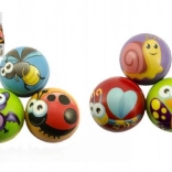 Schuimbal met diertjes 10 cm, mix kleuren