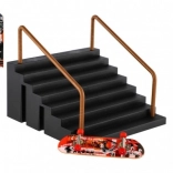 Vingerskateboard met trap en leuning 9 cm