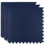 HUMBI Foam Mat 180×60, large waterproof puzzle, safe, 3 pcs, dark blue