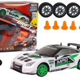 RC drift racing car 1:24 with interchangeable wheels and speed up to 15 km/h
