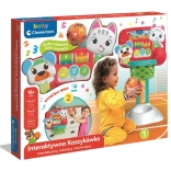 Panier de basket interactif pour enfants avec chaton et ourson CLEMENTONI (langue polonaise)