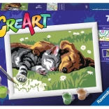 CreArt Sleeping Dog and Cat