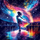 Vierkant puzzel Dans aan het meer 1023 stukjes