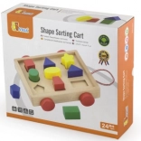 Houten inlegpuzzel - wagentje