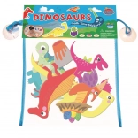 Dinosaur bath stickers with mesh bag
