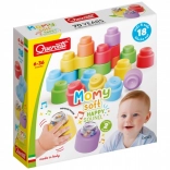 Momy cubes souples colorés et cubes sonores à hochet - 18 pcs