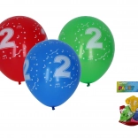 Inflatable balloons 30 cm with number 2 – set of 5 pcs