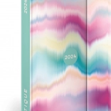 Agenda hebdomadaire magnétique 2024, motif batik, 11 × 16 cm
