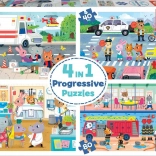 Puzzel Helden in actie 4-in-1 van EDUCA (20,40,60,80 stukjes)