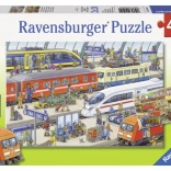 Puzzle Busy Train Station 2x24 pieces Ravensburger