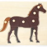 Houten Montessori-inlegpuzzel paard VIGA