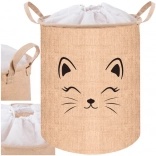 Textile toy and laundry basket with lid 35 l KRUZZEL