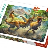 Puzzel 160 stukjes – vechtende tyrannosaurussen Trefl