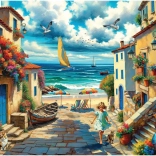 Puzzel Lieflijk Dorpje 1000 stukjes