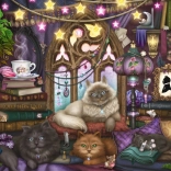 Puzzle Katzen und Sofa 1000 Teile