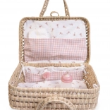 Gevlochten koffer met uitrusting voor pop ANTONIO JUAN